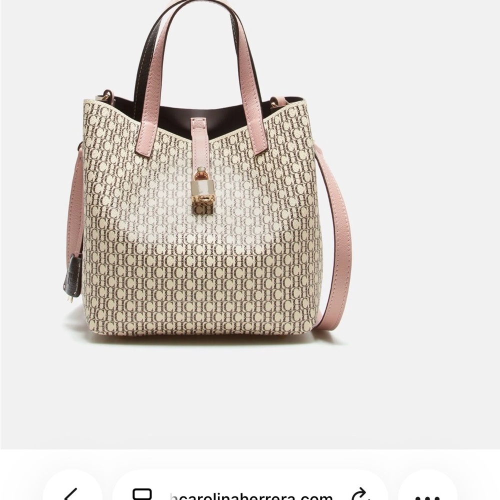 Carolina Herrera Beige and Pink Women's Bag